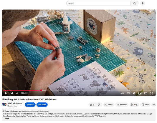 Elder Thing Set A assembly video is now available on our Youtube Channel