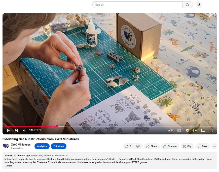 Elder Thing Set A assembly video is now available on our Youtube Channel